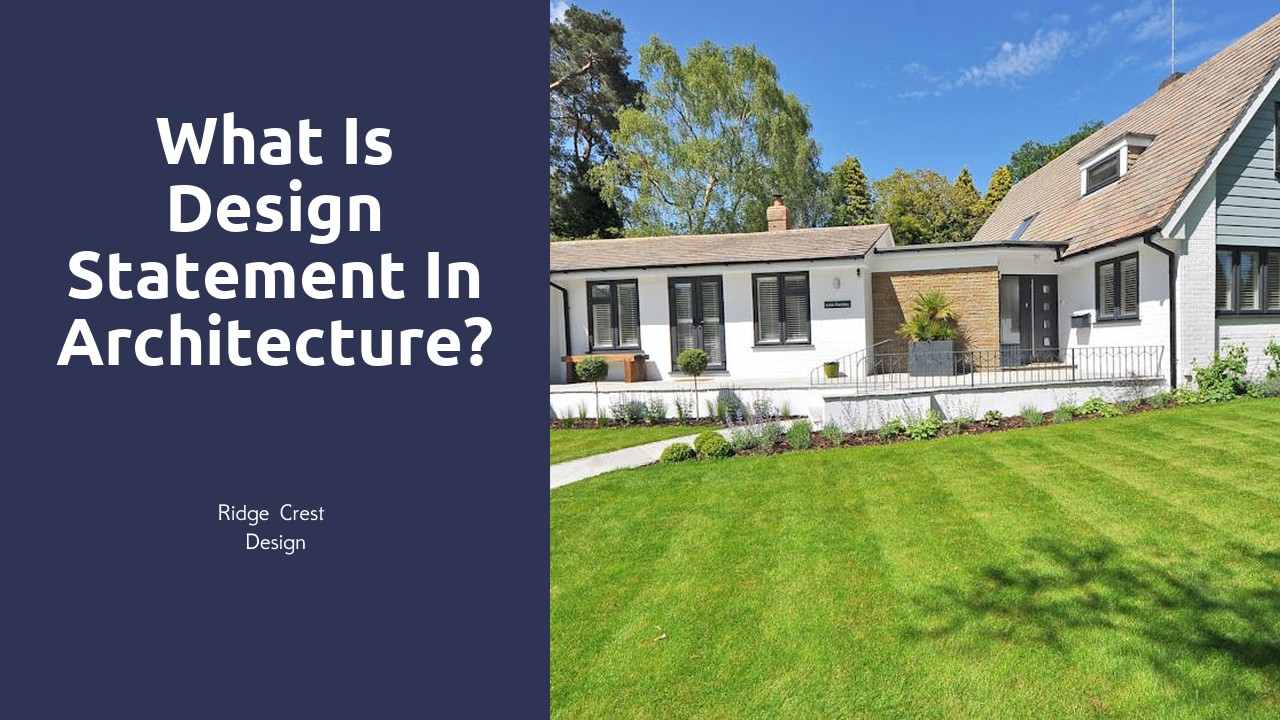 What is design statement in architecture?